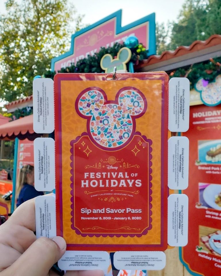 Festival of Holidays Sip and Savor Pass Info Food at Disneyland